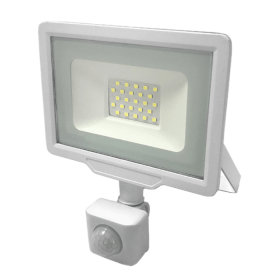 Projecteur LED extérieur 30W avec détecteur de mouvement crépusculaire - IP65 - Blanc
