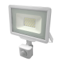 Projecteur LED extérieur 30W avec détecteur de mouvement crépusculaire - IP65 - Blanc