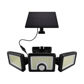 Lampe LED solaire d'extérieur 3 Têtes 5W avec détecteur de mouvement - IP65