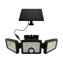 Lampe LED solaire d'extérieur 3 Têtes 5W avec détecteur de mouvement - IP65