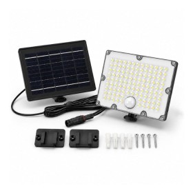 Projecteur LED solaire extérieur 9W avec détecteur de lumière et de mouvement - CCT lumière réglable de 3000 à 6000ºK