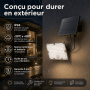 Projecteur LED solaire extérieur 9W avec détecteur de lumière et de mouvement - CCT lumière réglable de 3000 à 6000ºK