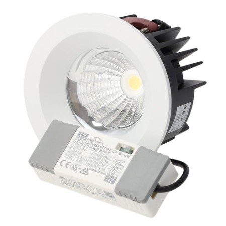 Spot LED encastré rond 20W - CCT lumière réglable de 2700 à 6000ºK - IP65 - diamètre d'encastrement 95 mm
