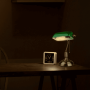Lampe de Banquier Verte avec Interrupteur pour Ampoule E27